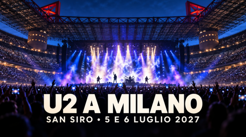 U2 a Milano nel 2027: due concerti a San Siro il 5 e 6 luglio, ecco quando acquistare i biglietti