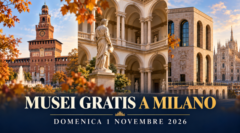 Musei gratis a Milano domenica 1° novembre 2026: dove andare e come prenotare